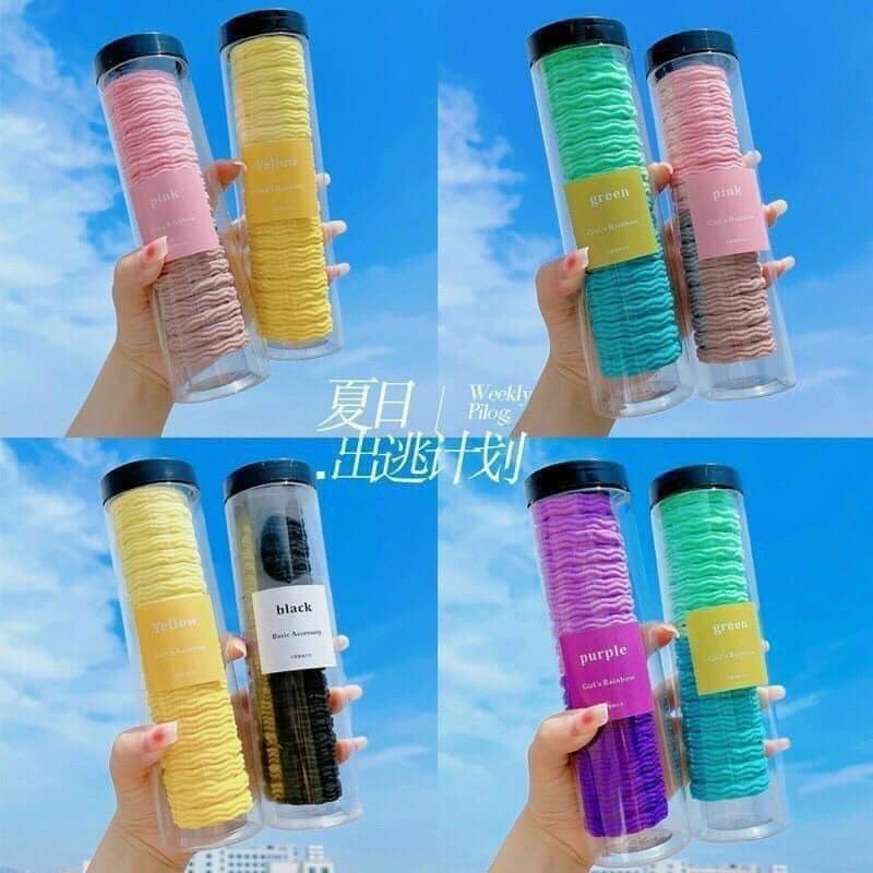 Set 20 Dây Chun Buộc Tóc Siêu Xinh Đựng Trong Hộp