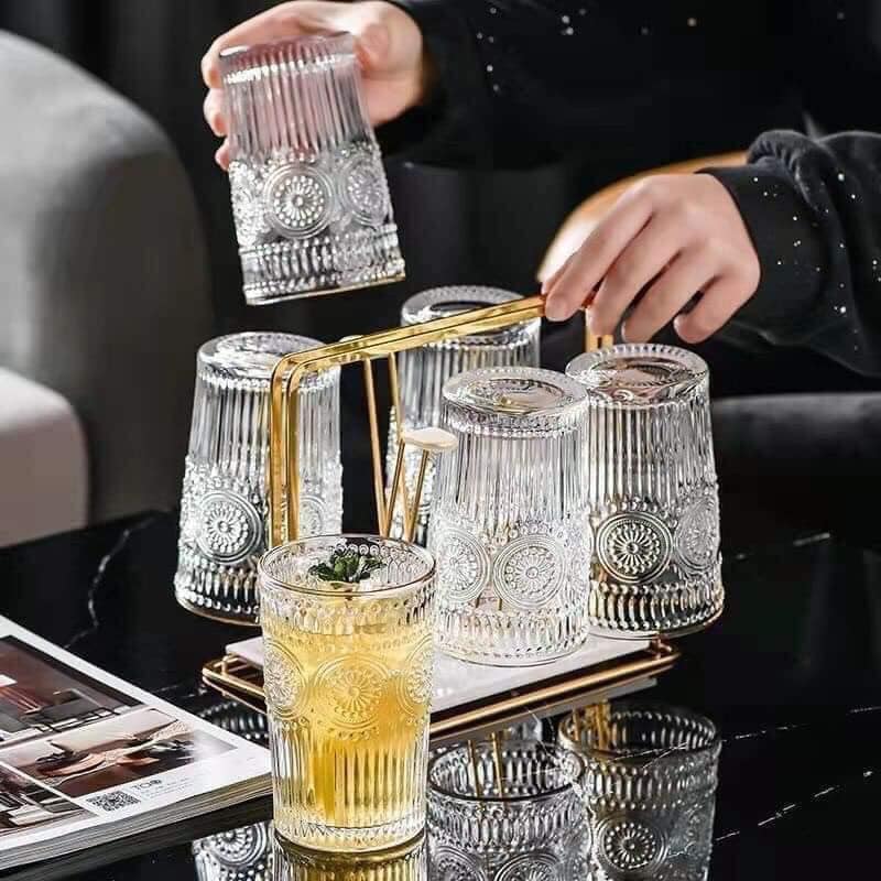 Bộ 6 cốc đồng tiền ly thấp