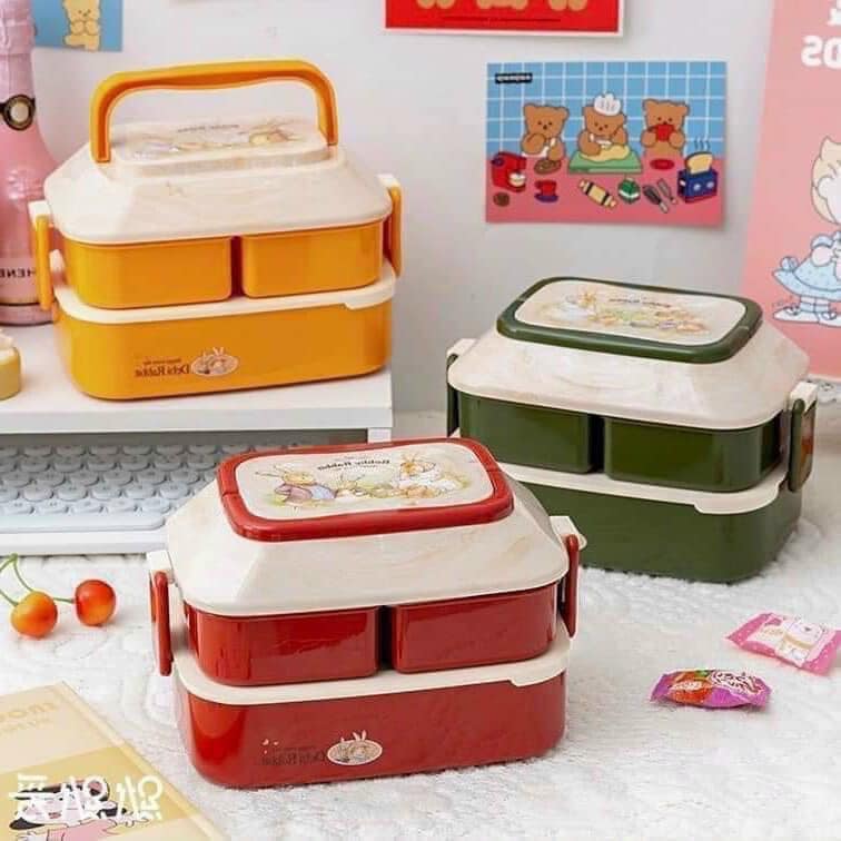 HỘP CƠM VĂN PHÒNG - HỘP CƠM 2 TẦNG SIÊU XINH