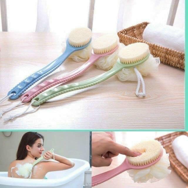 Cọ eo 2 đầu kèm bông tắm