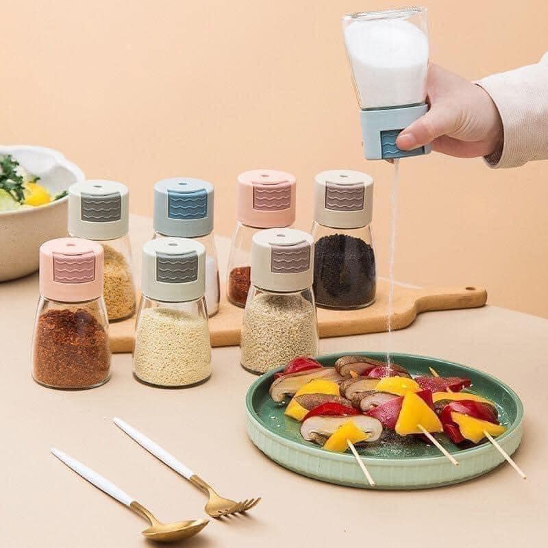 LỌ GIA VỊ KIỂU MỚI CÓ NÚT BẤM 180ml