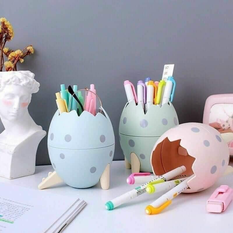 Ống đựng bút, thùng rác mini hình quả trứng khủng long