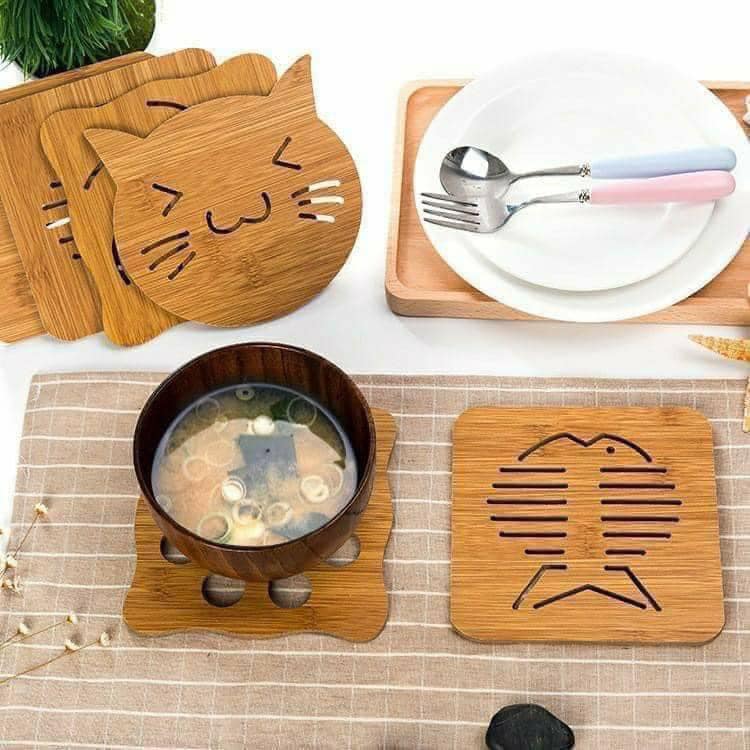 Lót nồi gỗ set 5miếng