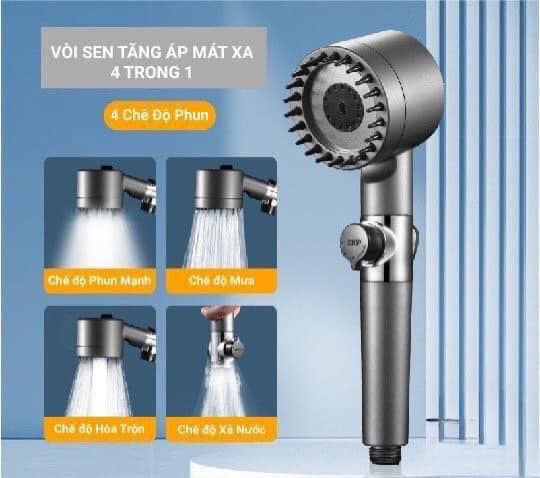 BỘ VÒI SEN MÁT XA TĂNG ÁP 4IN1
