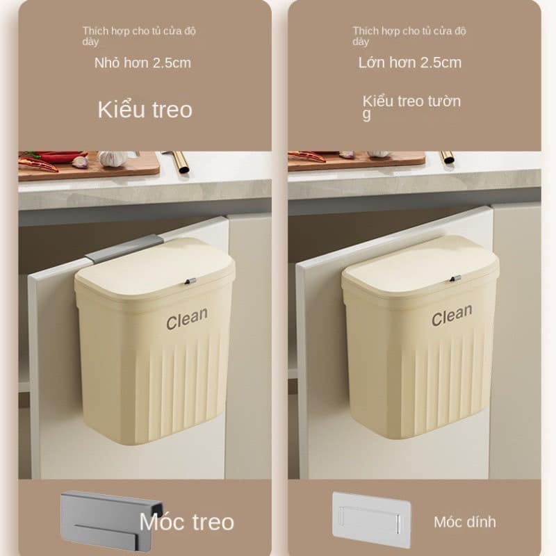 Thùng Rác CLEAN Treo Tường Đa Năng Bền Chắc