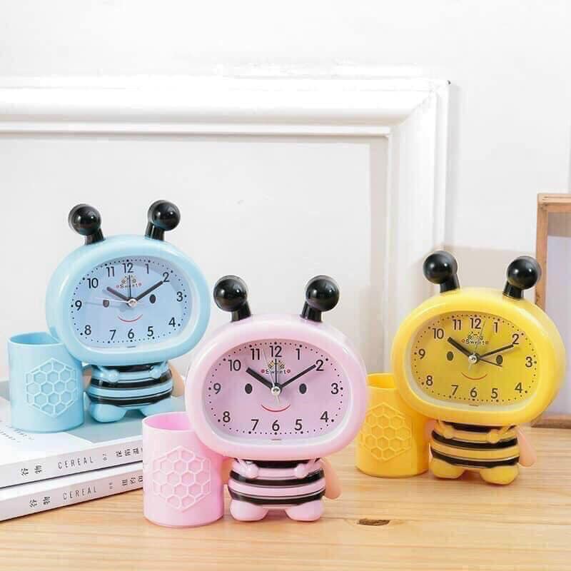 Đồng hồ con ong ống cắm bút xinh xinh cho bé