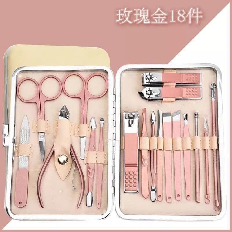 BỘ KÌM BẤM MÓNG HỒNG 18 chi tiết
