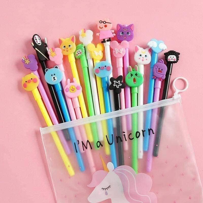 SET 20 BÚT BI NƯỚC HÌNH THÚ NHIỀU MÀU SIÊU KUTE