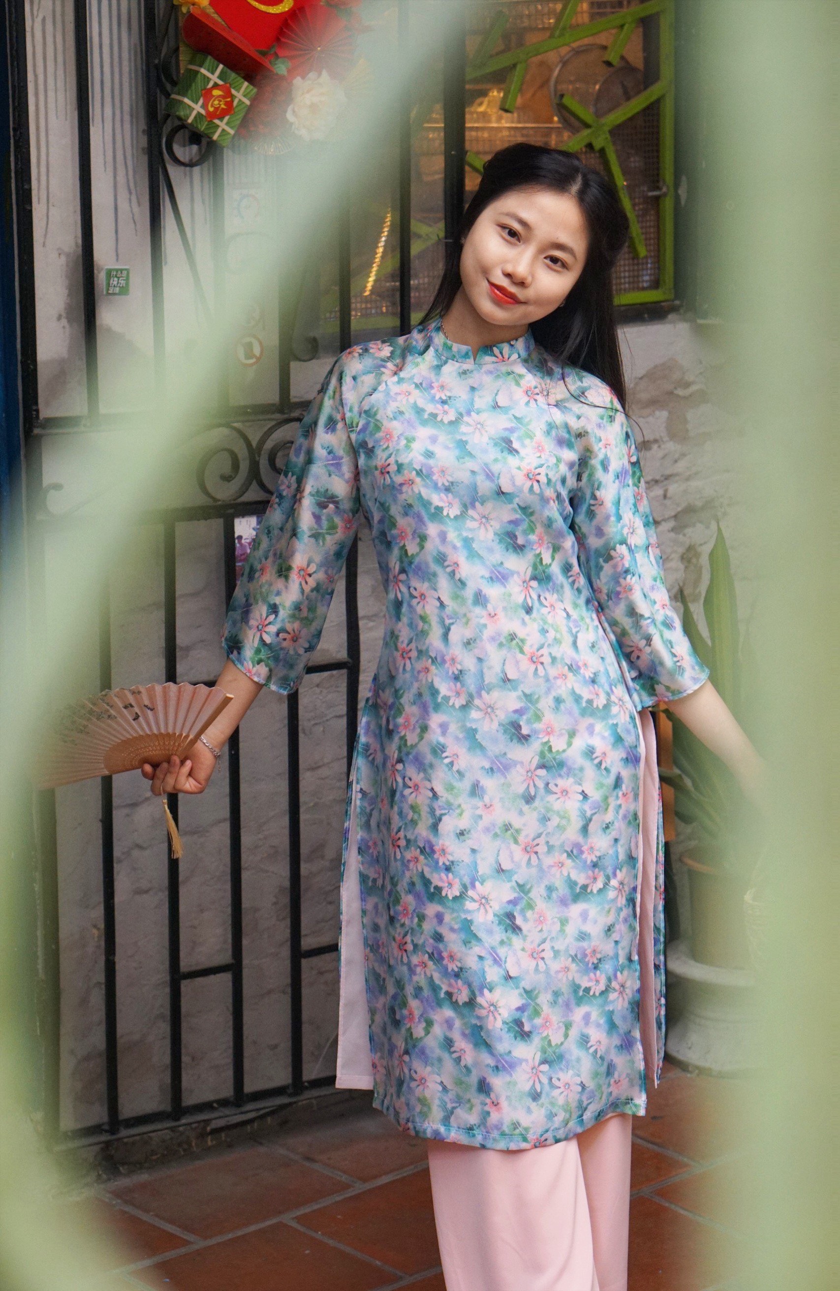 ÁO DÀI XANH KÉT W2D XXXL