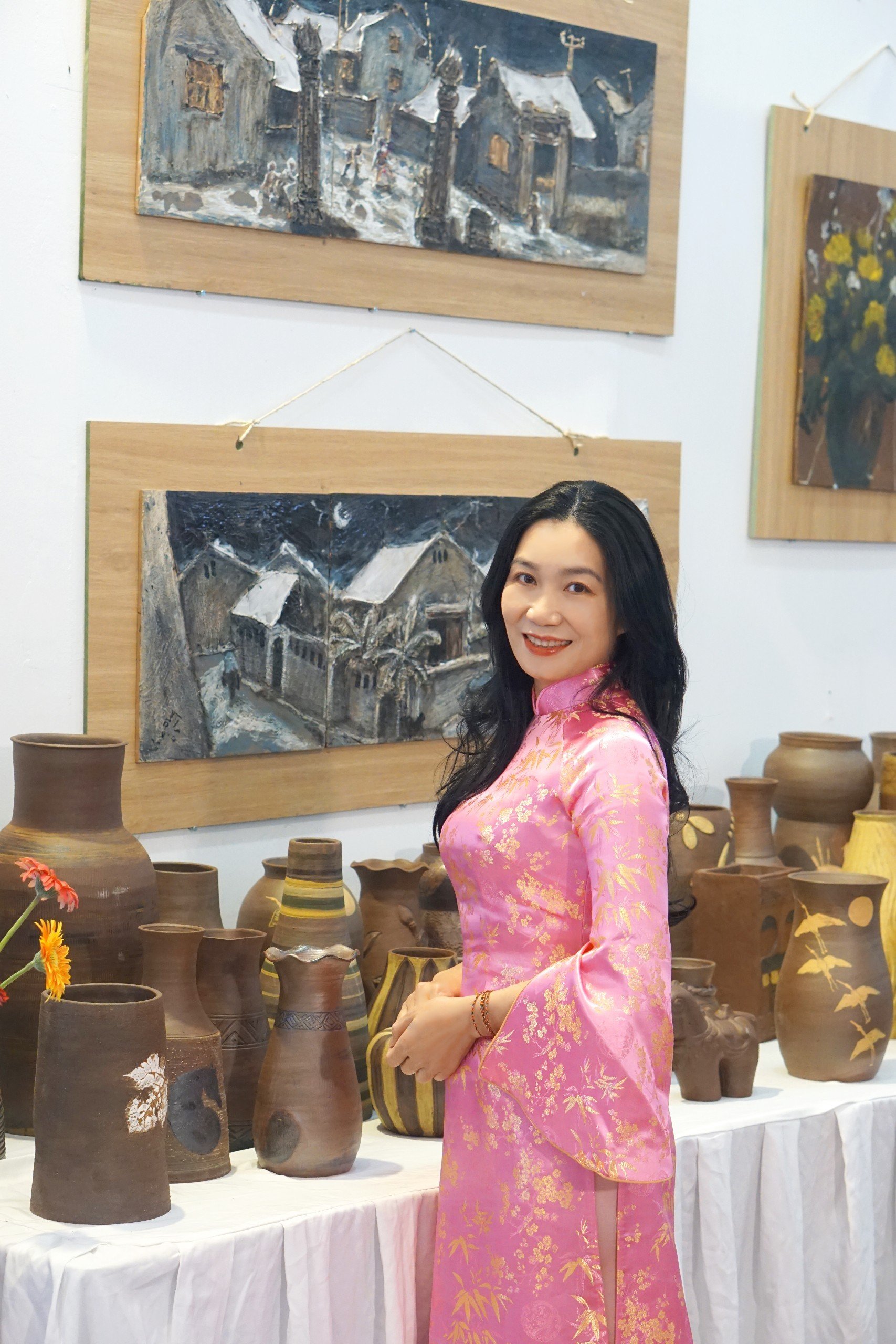ÁO DÀI XÀ CỪ VÀNG NHẠT XL