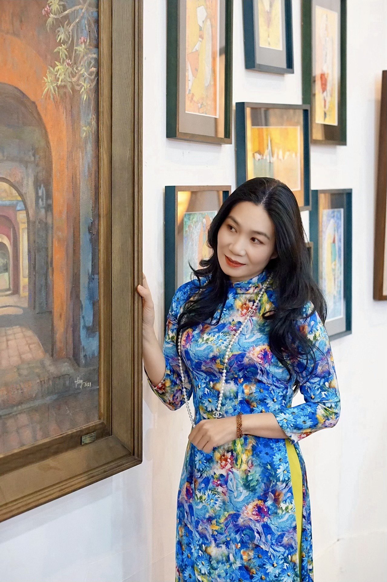 ÁO DÀI XÀ CỪ XANH BIỂN 3XL