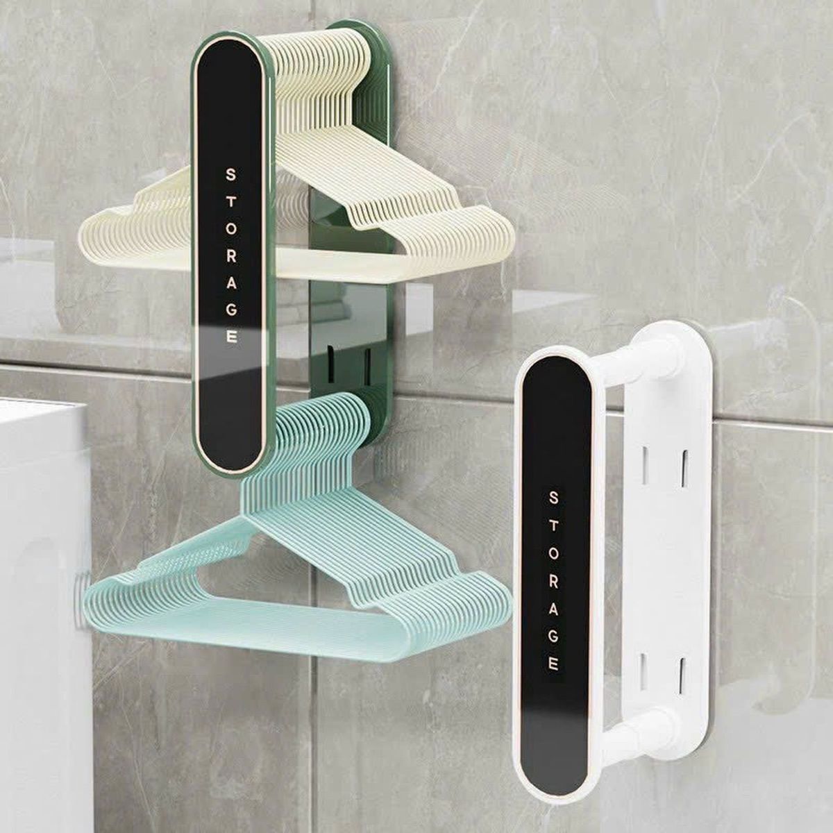 Kệ treo móc quần áo gấp gọn dán tường siêu chắc 