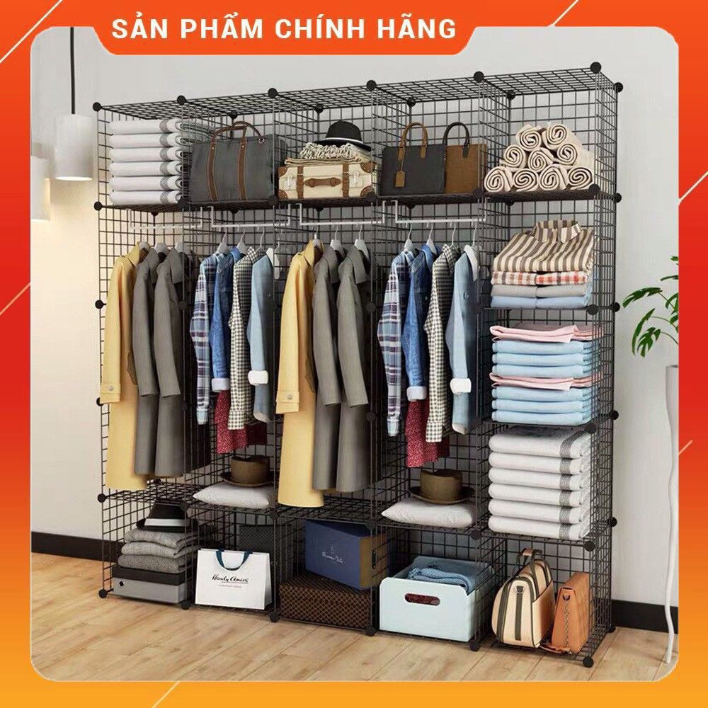 Tấm Lưới Sắt Thép Lắp Ghép Đa Năng Làm Tủ Kệ Sách, Kệ Giày Dép, Chuồng Quây