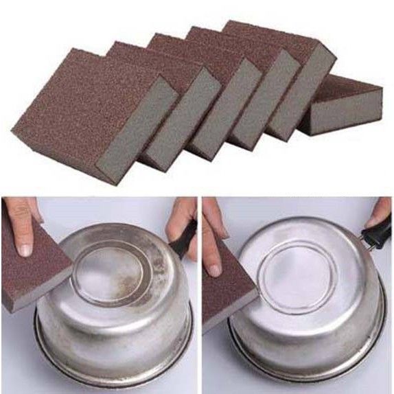 Miếng cọ chà xoong nồi chống nước siêu bền màu NÂU