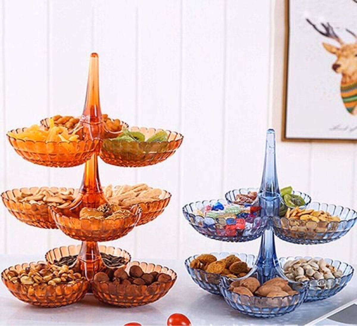 Khay bánh kẹo 3 tầng