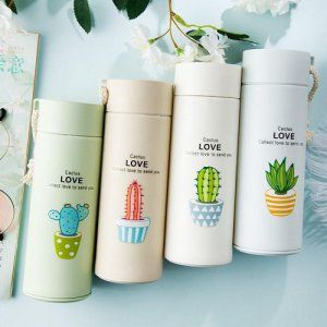 Bình nước thủy tinh bọc nhựa Xương Rồng