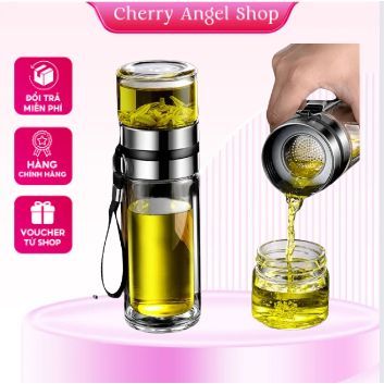 Bình Pha Trà Thủy Tinh 2 Lớp Sang Trọng và Tiện Lợi cho Dân Văn Phòng